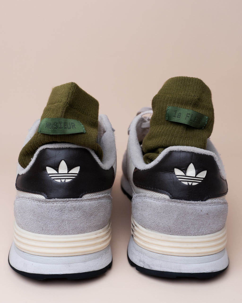 Dark-moss editorial socks