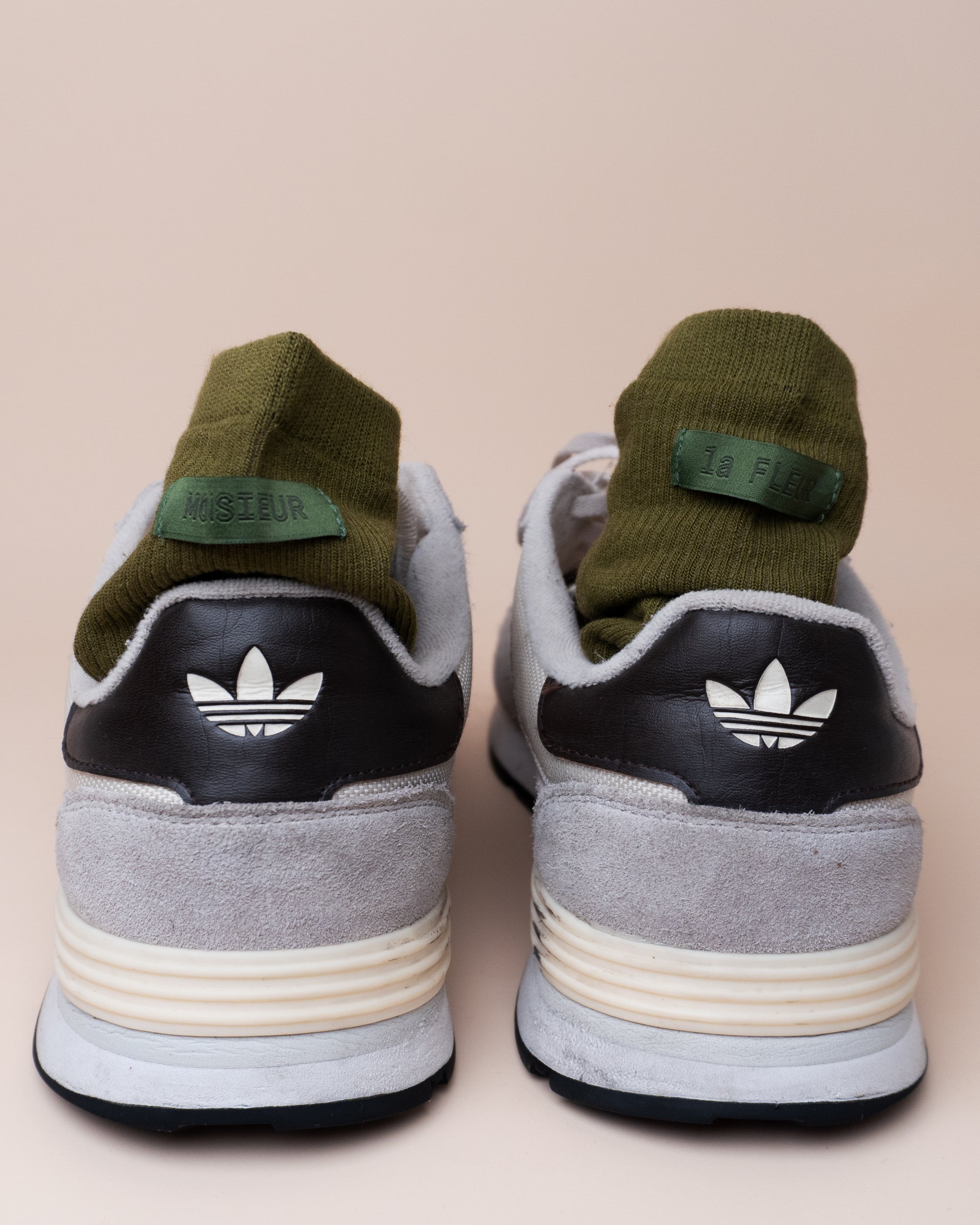 Dark-moss editorial socks
